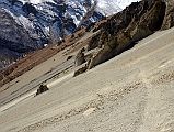 18 Steep and Unstable Scree Slope On The Lower Trail From Tilicho Peak Hotel To Tilicho Base Camp Hotel 